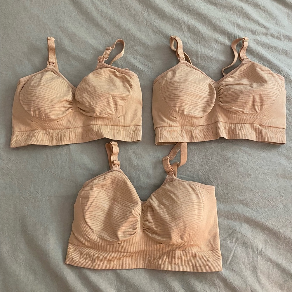 Set of 3 Kindred Bravely Pumping Nursing Bras